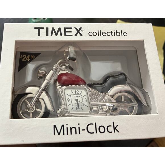 Timex Collectible Mini Clock – Motorcycle – NIB - Picture 2 of 3